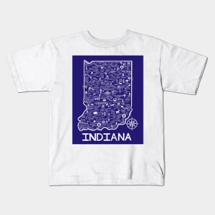 Indiana Map Kids T-Shirt